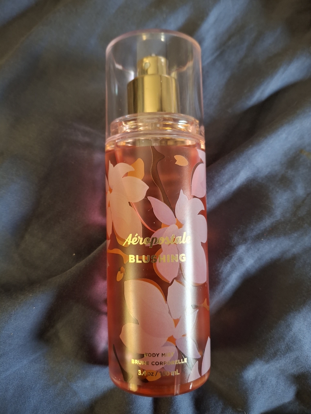 Aeropostale Blushing Floral Body Mist — Pink & Gold Accents